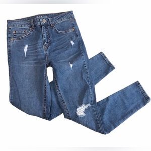 Wild Fable High Rise Skinny Jeans Womens Size 4 Blue Distressed Stretch Denim